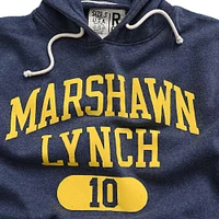 Men's Roots of Fight Marshawn Lynch Navy Cal Bears Name & Number Tri-Blend Pullover Hoodie