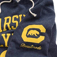 Men's Roots of Fight Marshawn Lynch Navy Cal Bears Name & Number Tri-Blend Pullover Hoodie