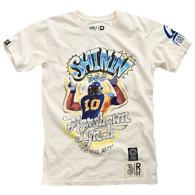 Men's Roots of Fight Marshawn Lynch White Cal Bears Shinin' 365 T-Shirt