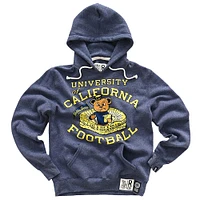 Men's Roots of Fight Navy Cal Bears Football Tri-Blend Pullover Hoodie