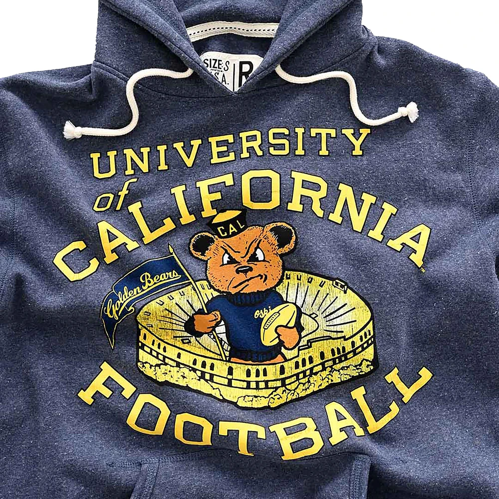 Men's Roots of Fight Navy Cal Bears Football Tri-Blend Pullover Hoodie