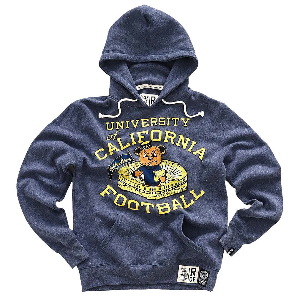 Men's Roots of Fight Navy Cal Bears Football Tri-Blend Pullover Hoodie
