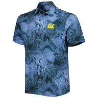 Chemise de camp boutonnée pour homme Tommy Bahama Navy Cal Bears Coast Luminescent Fronds IslandZone