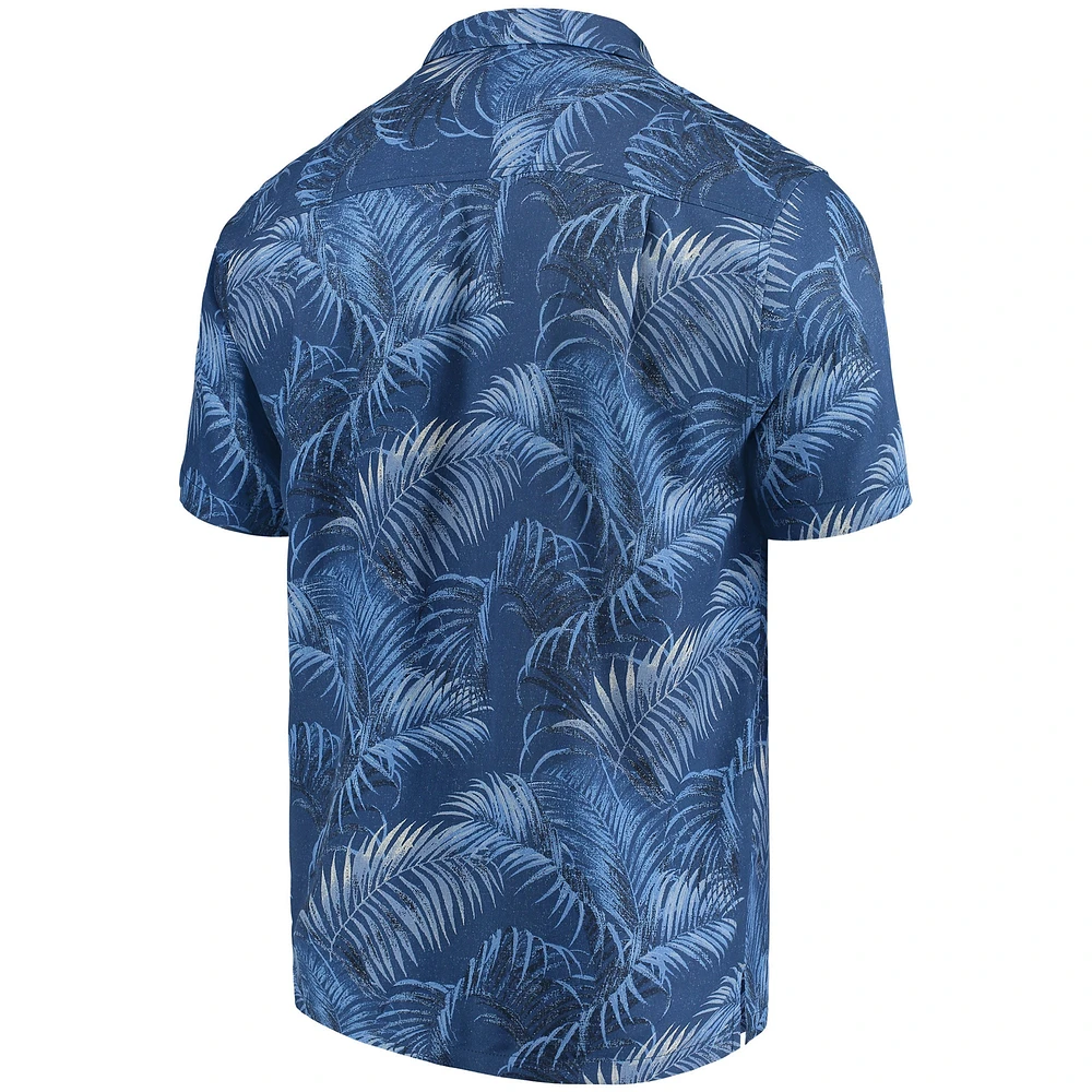 Chemise de camp en soie Fez Fronds bleu marine Tommy Bahama pour homme