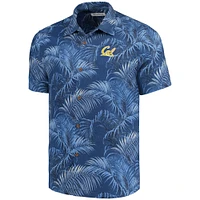 Chemise de camp en soie Fez Fronds bleu marine Tommy Bahama pour homme