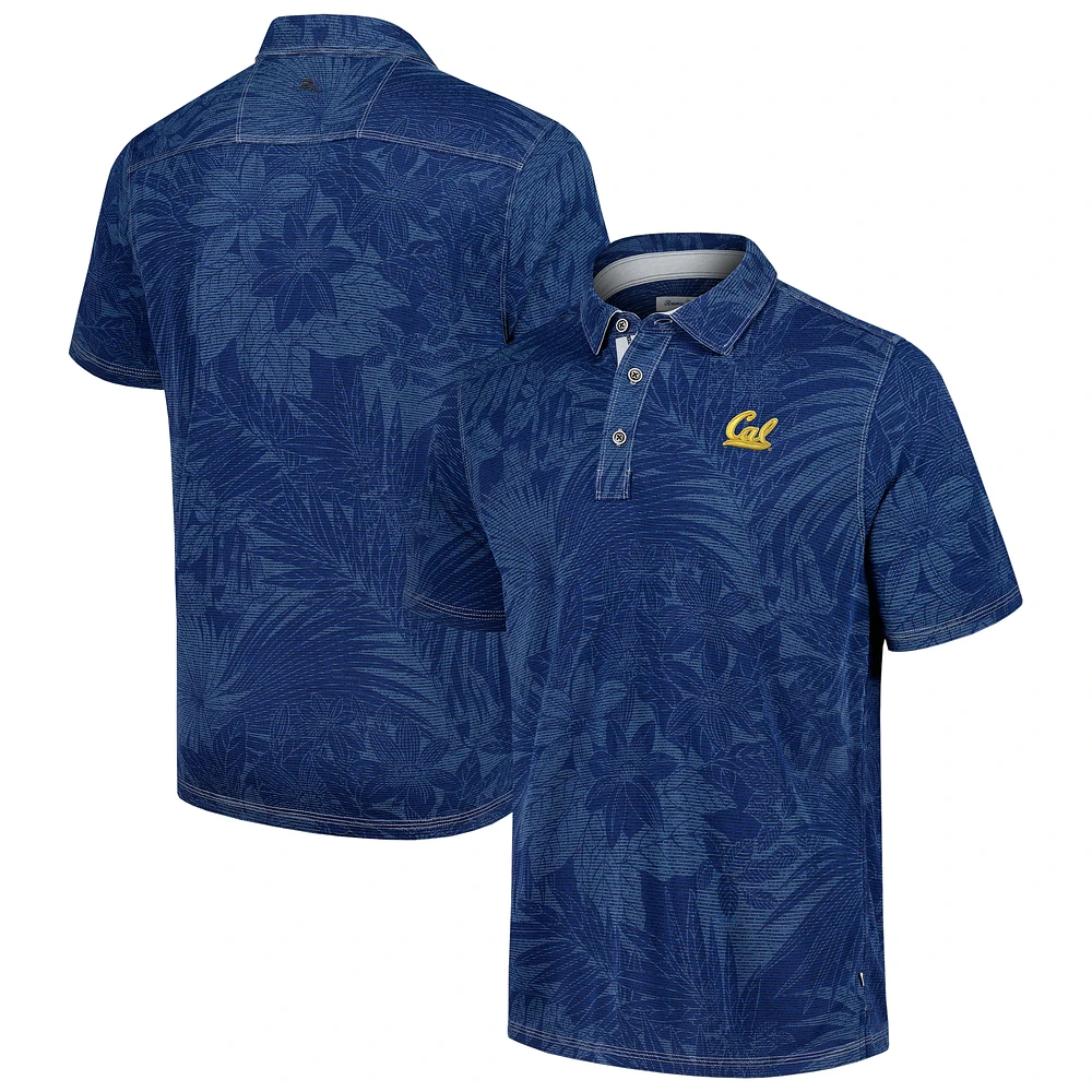 Polo bleu marine Tommy Bahama pour homme Cal Bears Sport Santiago Paradise