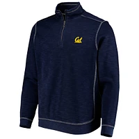 Men's Tommy Bahama Navy Cal Bears Sport Tobago Bay Tri-Blend Mock Neck Half-Zip Jacket