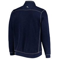 Men's Tommy Bahama Navy Cal Bears Sport Tobago Bay Tri-Blend Mock Neck Half-Zip Jacket