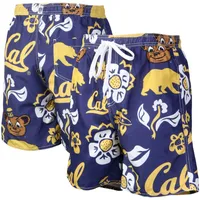 Wes & Willy - Cal Bears Short de bain à logo fleuri pour homme Bleu marine