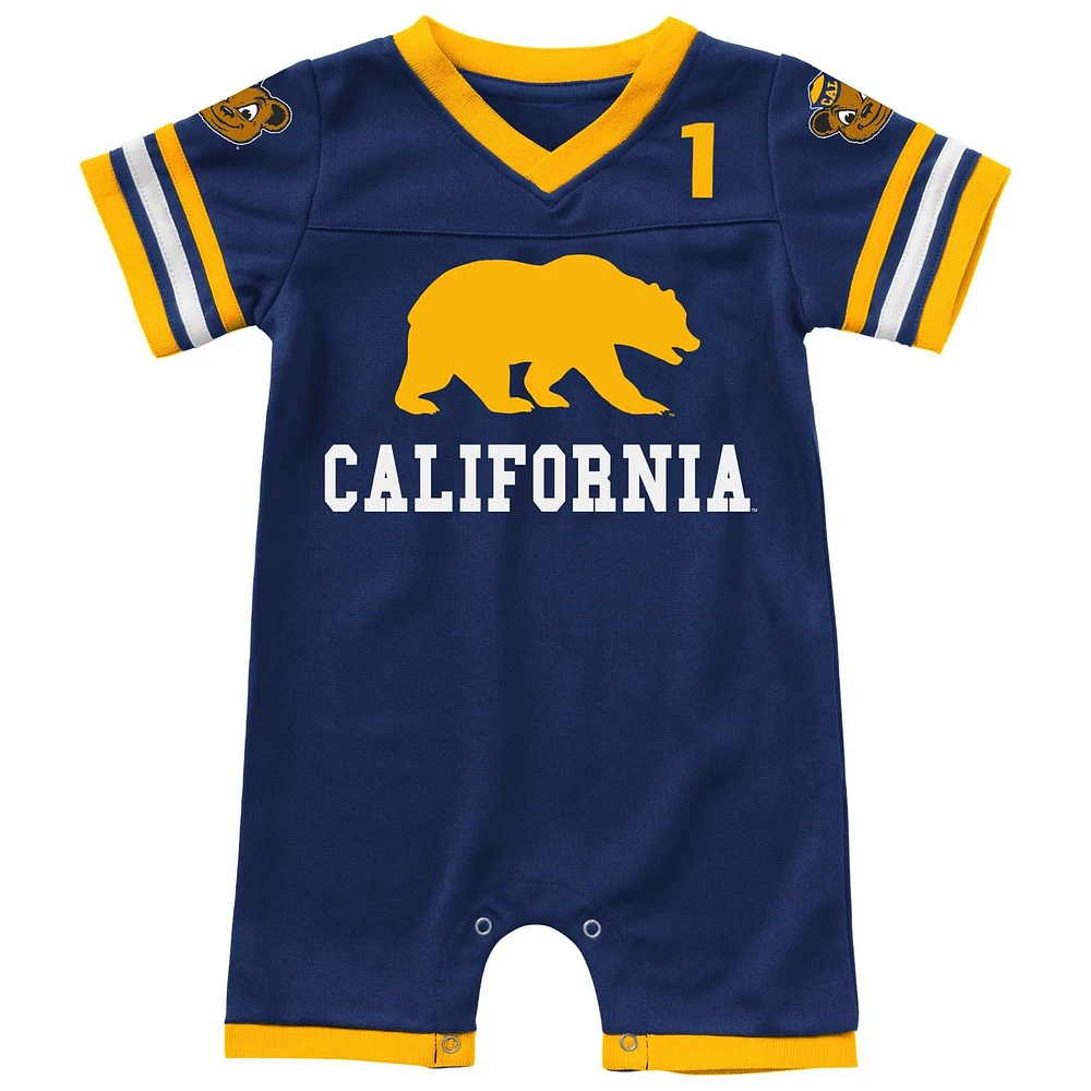 Barboteuse Colosseum Navy Cal Bears Bumpo Football Logo pour nouveau-né et nourrisson