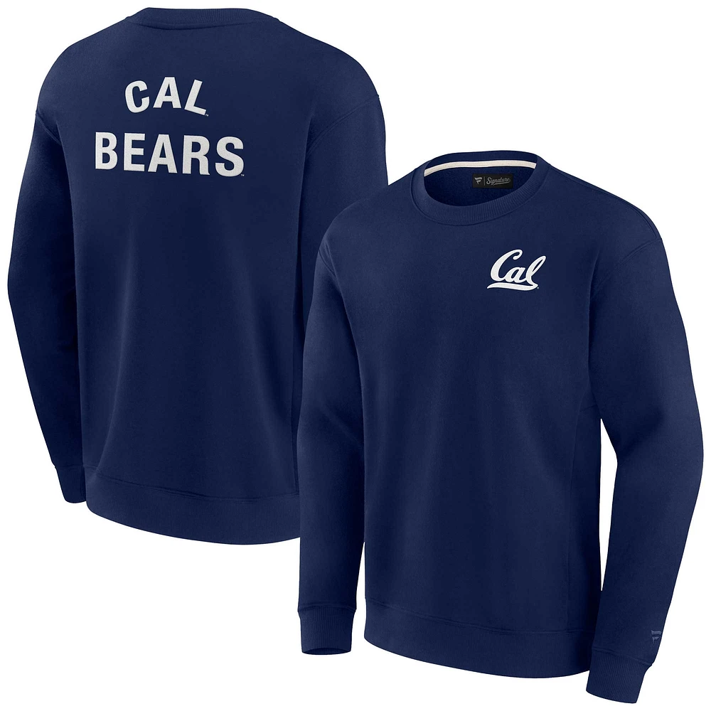 Sweat-shirt unisexe Fanatics Navy Cal Bears Super Soft Pullover Crew