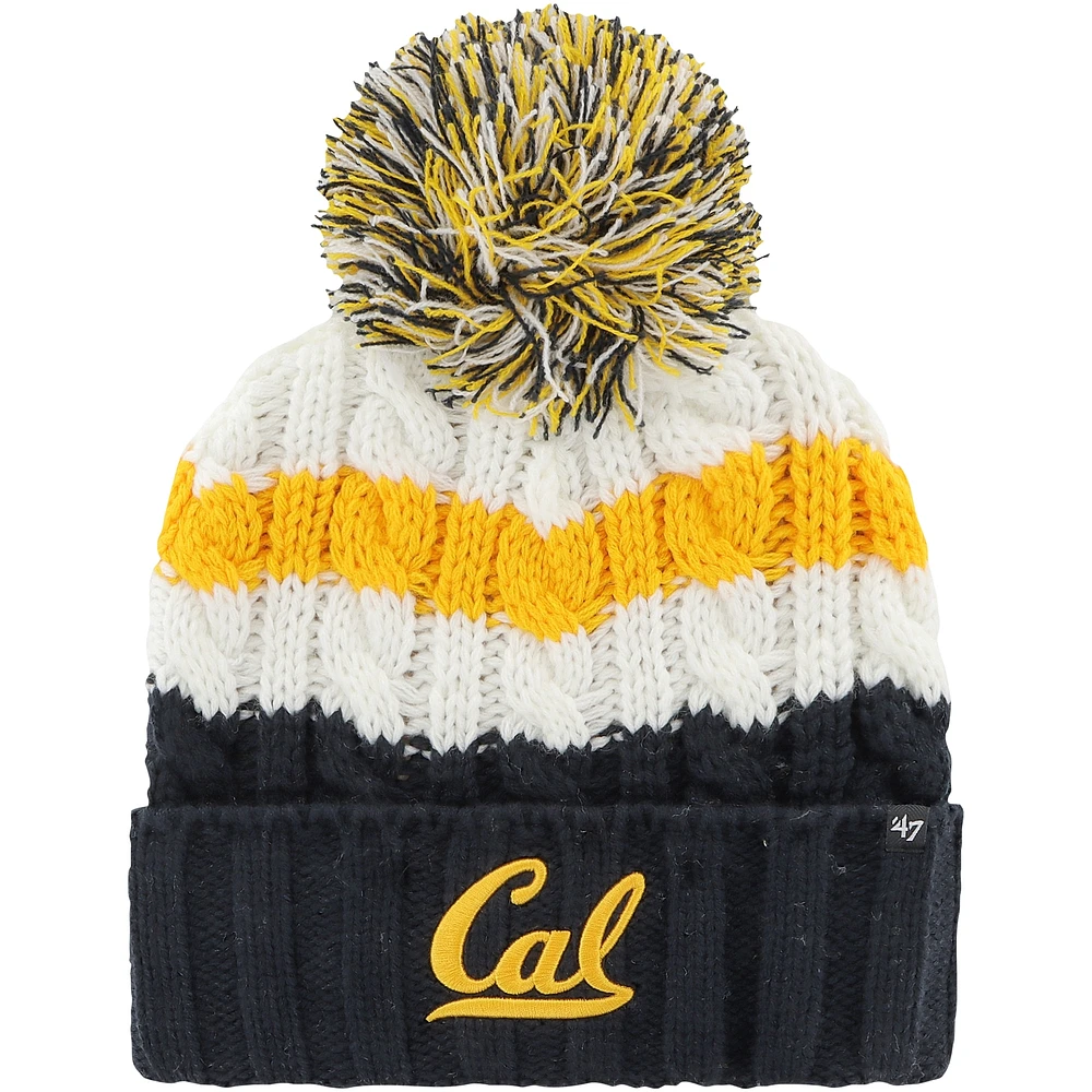 Women's '47 White Cal Bears Ashfield Cuffed Knit Hat with Pom