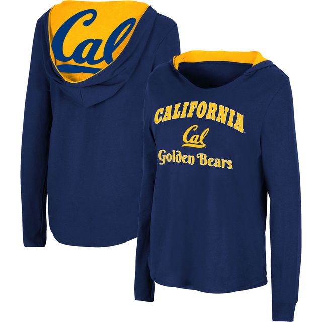 Colosseum Navy Cal Bears Catalina Sweat à capuche T-shirt manches longues pour femme