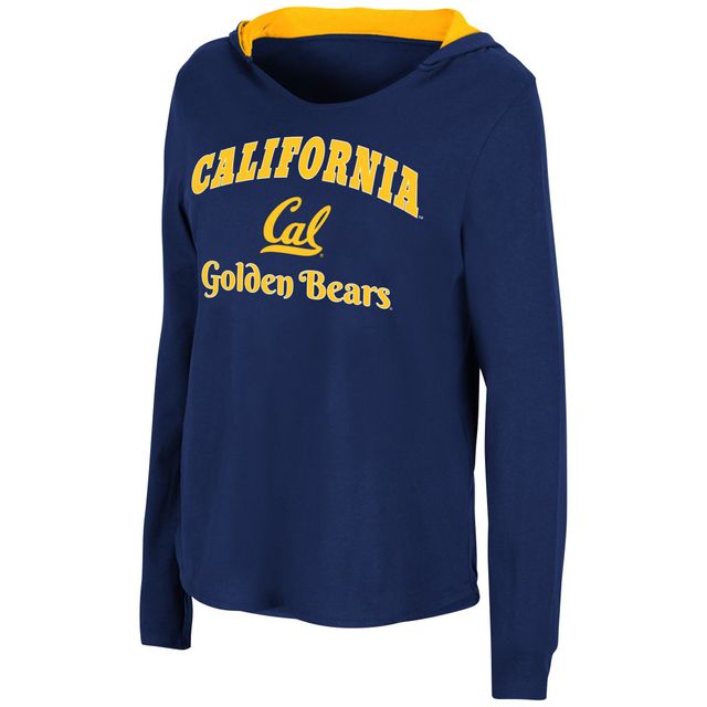 Colosseum Navy Cal Bears Catalina Sweat à capuche T-shirt manches longues pour femme