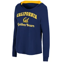 Women's Colosseum Navy Cal Bears Catalina Hoodie Long Sleeve T-Shirt