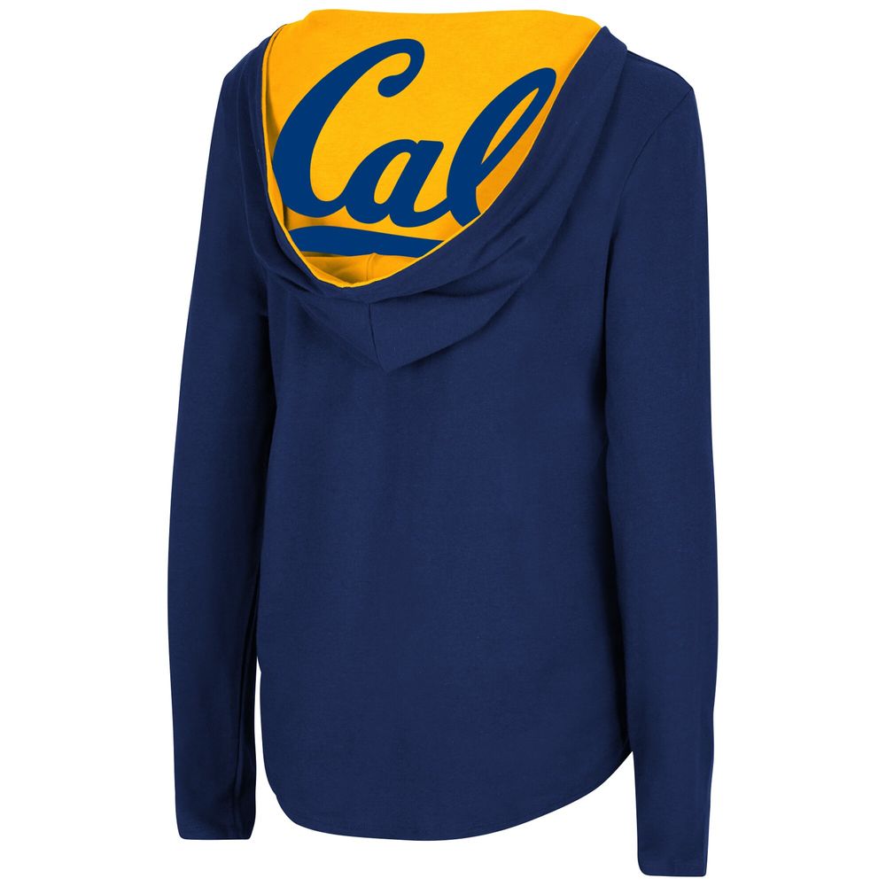 Women's Colosseum Navy Cal Bears Catalina Hoodie Long Sleeve T-Shirt