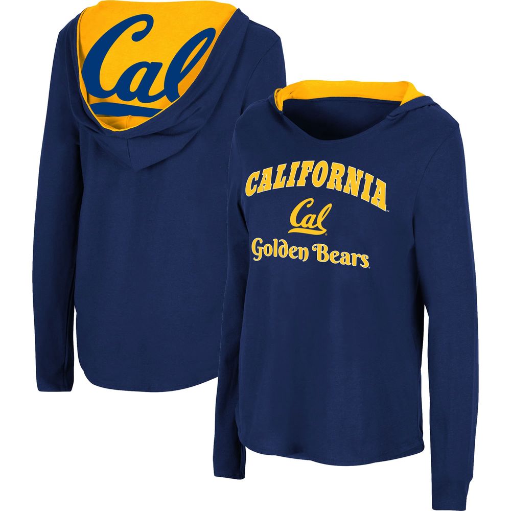 Women's Colosseum Navy Cal Bears Catalina Hoodie Long Sleeve T-Shirt