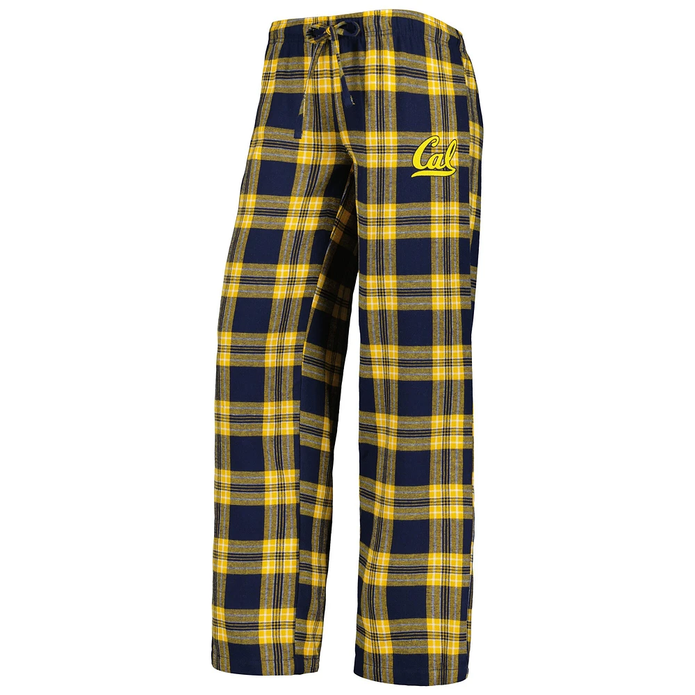 Women's Concepts Sport Navy/Gold Cal Bears Badge T-Shirt & Flannel Pants Sleep Set
