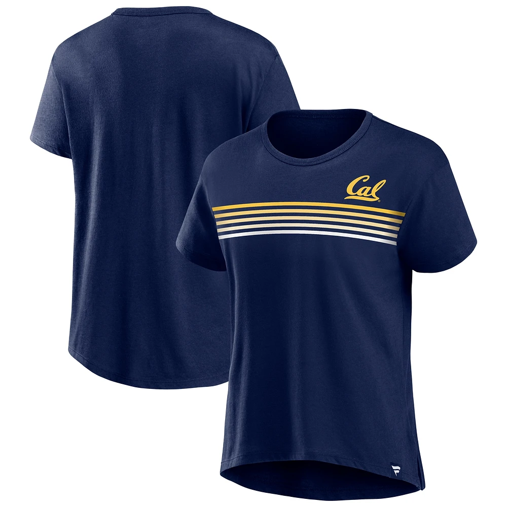 Women's Fanatics  Navy Cal Bears Iconic High-Low T-Shirt