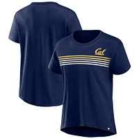 Women's Fanatics  Navy Cal Bears Iconic High-Low T-Shirt