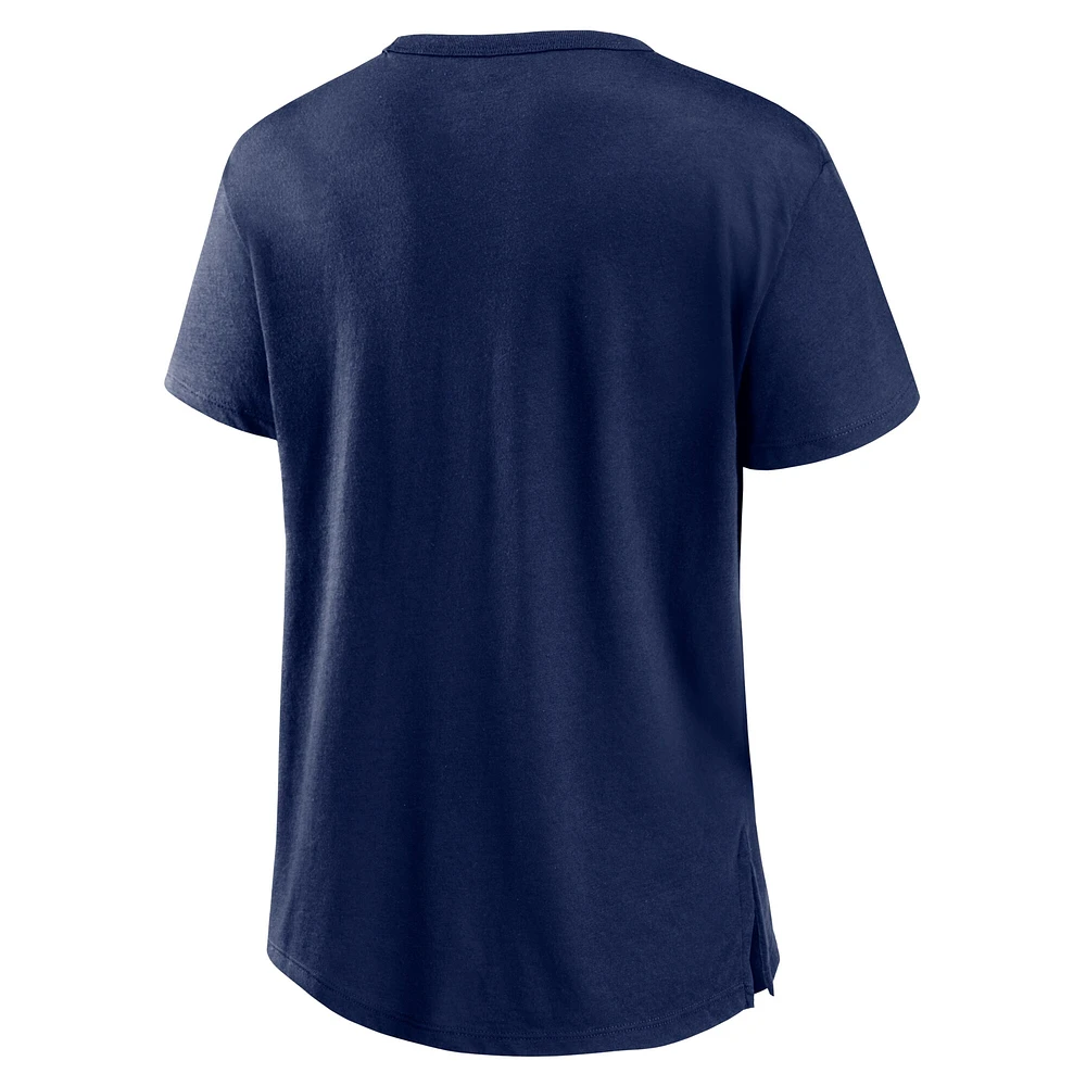 Women's Fanatics  Navy Cal Bears Iconic High-Low T-Shirt
