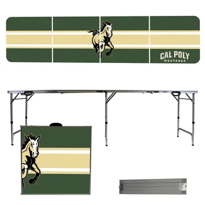 Cal Poly Mustangs Striped Design 8' Portable Folding Tailgate Table