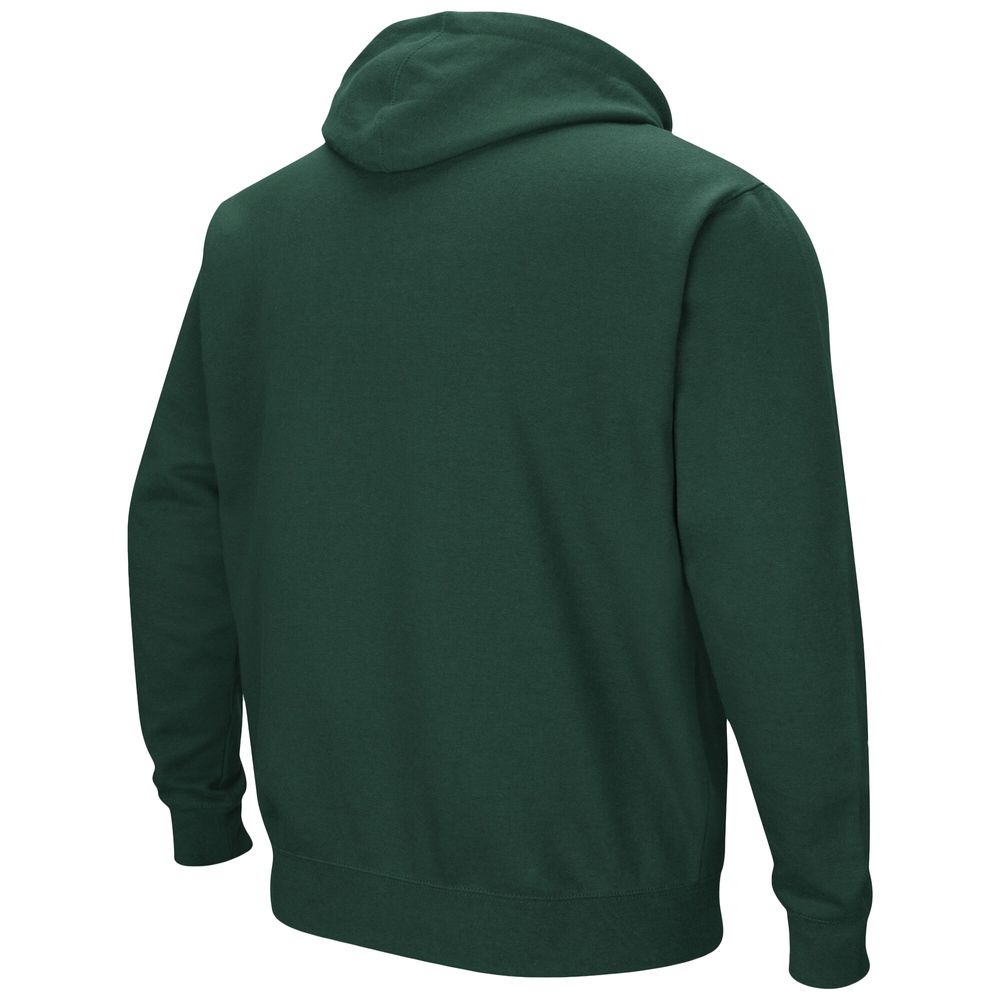 Men's Colosseum Green Cal Poly Mustangs Arch and Logo Pullover Hoodie