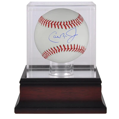Cal Ripken Baltimore Orioles Autographed Baseball and Mahogany Baseball Display Case