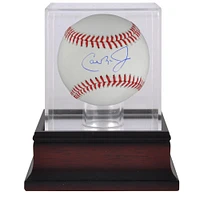 Cal Ripken Baltimore Orioles Autographed Baseball and Mahogany Baseball Display Case