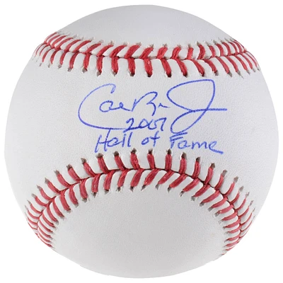 Cal Ripken Jr. Baltimore Orioles Autographed Baseball with "2007 Hall of Fame" Inscription