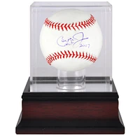 Cal Ripken Jr Baltimore Orioles Autographed Baseball with "HOF 2007" Inscription and Mahogany Baseball Display Case