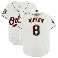 Orioles Cal Ripken Jr. Iron Man T-Shirt from Homage. | Orange | Vintage Apparel from Homage.