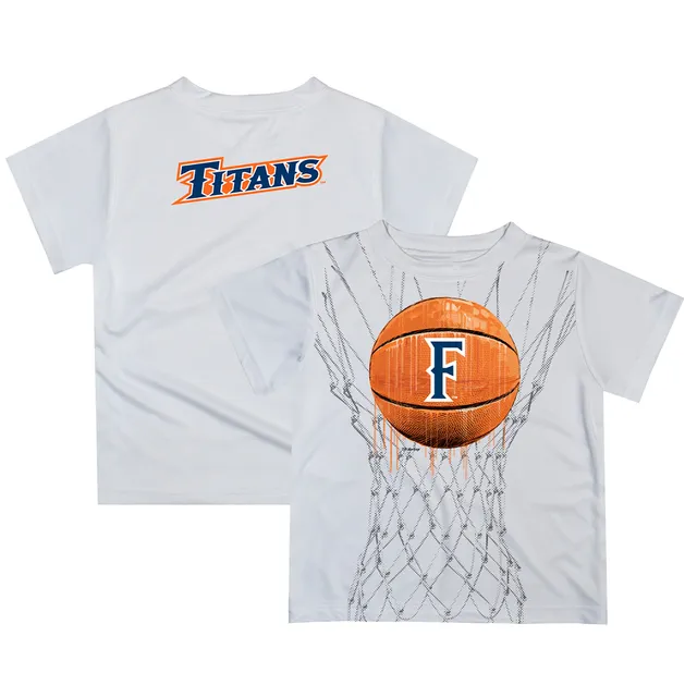 Youth Black Cal State Fullerton Titans Dripping Basketball T-Shirt