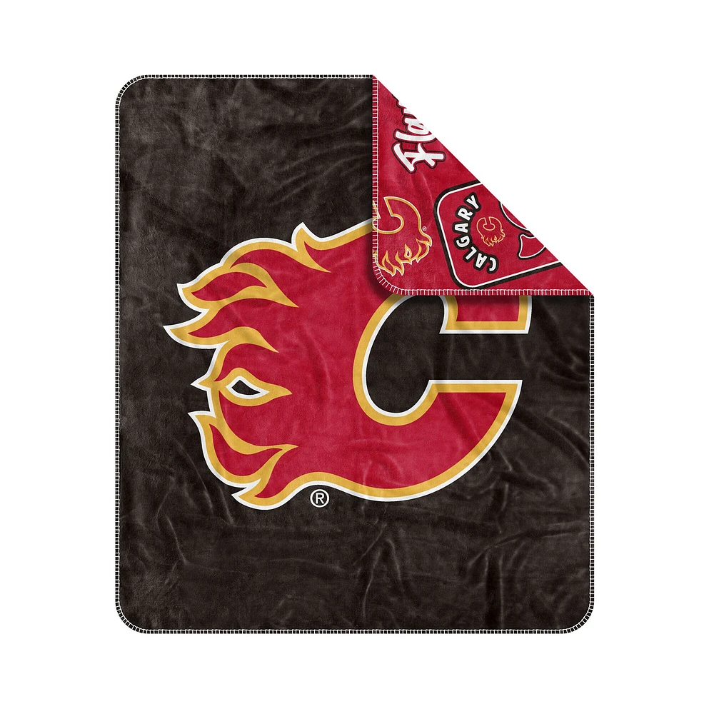 Couverture Dream Weave 50" x 60" des Flames de Calgary