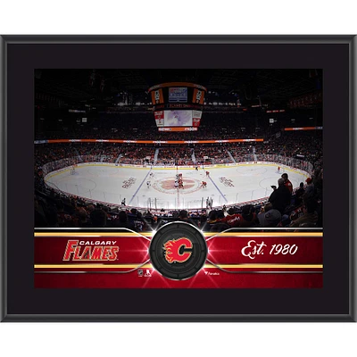 Plaque d'équipe sublimée des Flames de Calgary 10,5" x 13"