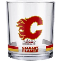 Flammes de Calgary 10 oz. Verre à bandes de roches