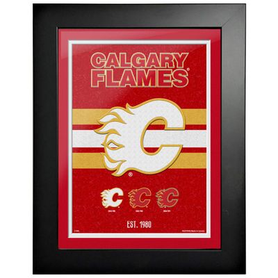 Calgary Flames 12'' x 16'' Team Tradition Framed - Artwork