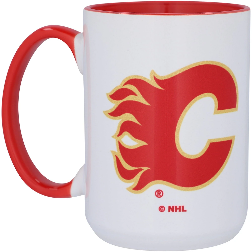 Flammes de Calgary 15 oz. Tasse de couleur intérieure