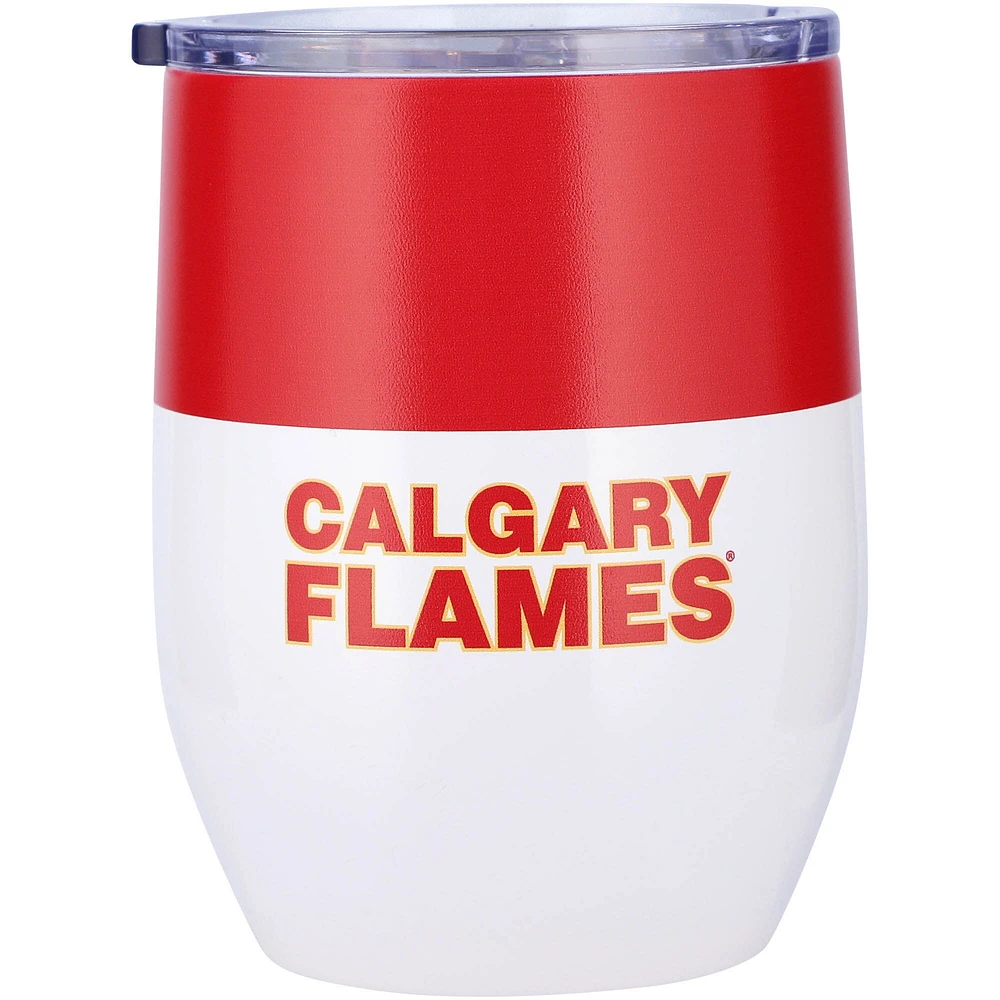 Flames de Calgary 16oz. Gobelet incurvé en acier inoxydable colorblock