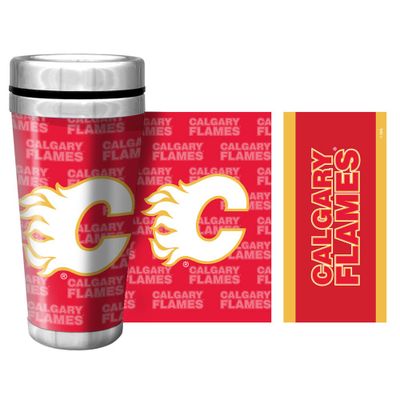 Calgary Flames 16oz. Full Wrap Wallpaper Travel Mug