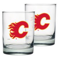 Calgary Flames 2-Pack 13.5oz. Rocks Glass Set