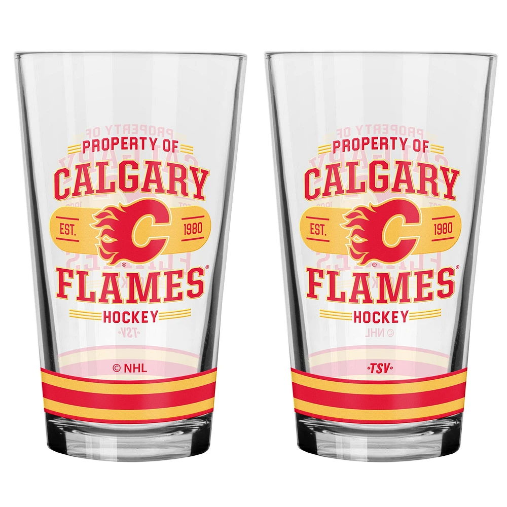 Ensemble de verres à mélange 2 pièces Calgary Flames