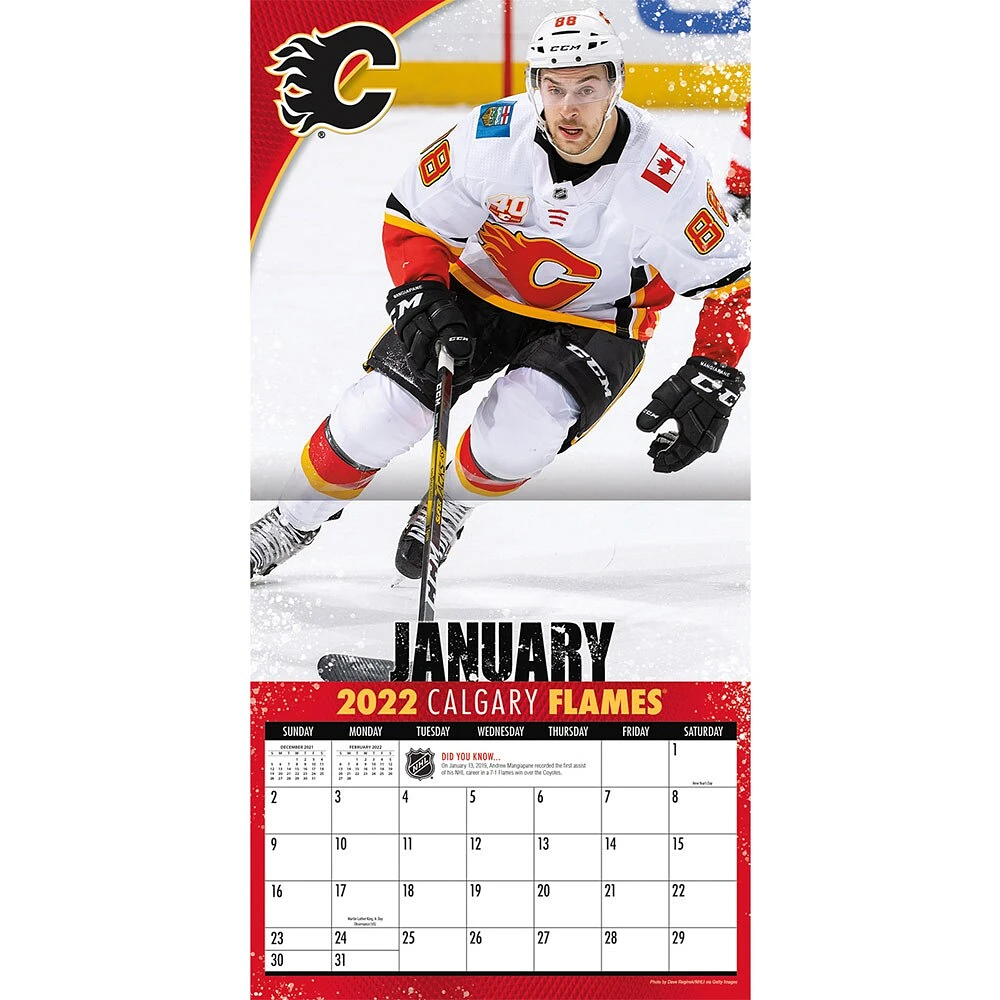 Calendrier mural 2022 des Flames de Calgary