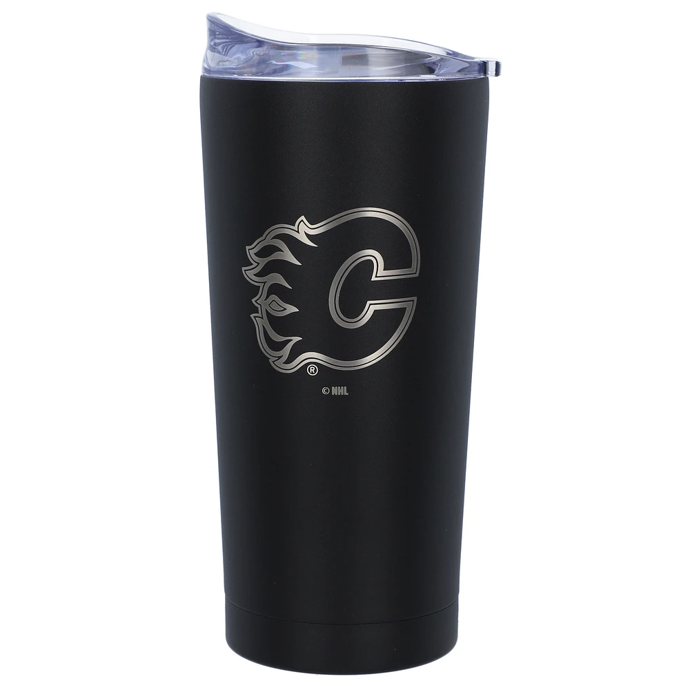 Calgary Flames 20oz. Black Powder Coat Tumbler