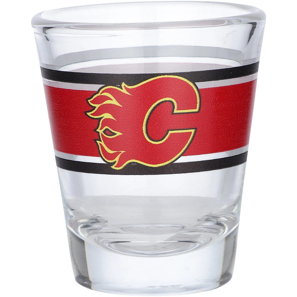 Flames de Calgary 2oz. Verre à shot à rayures