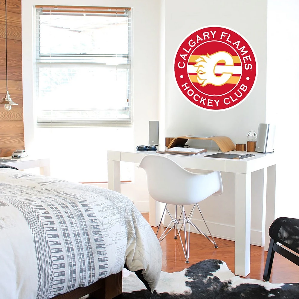 Calgary Flames 36'' x 36'' Team Logo Repositionable Wall - Decal