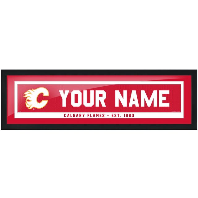 Cadre de barre de nom personnalisé Calgary Flames 6'' x 22''