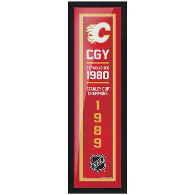 Calgary Flames 6'' x 22'' Team Empire Framed Artwork