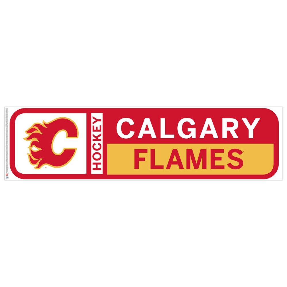 Calgary Flames 90'' x 23'' Team Logo Repositionable Wall Decal