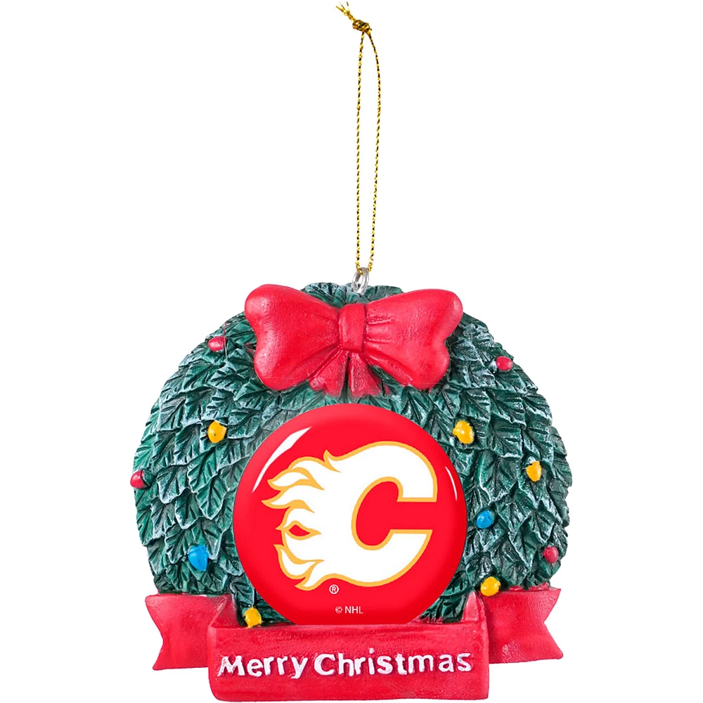 Calgary Flames Wreath Ornament